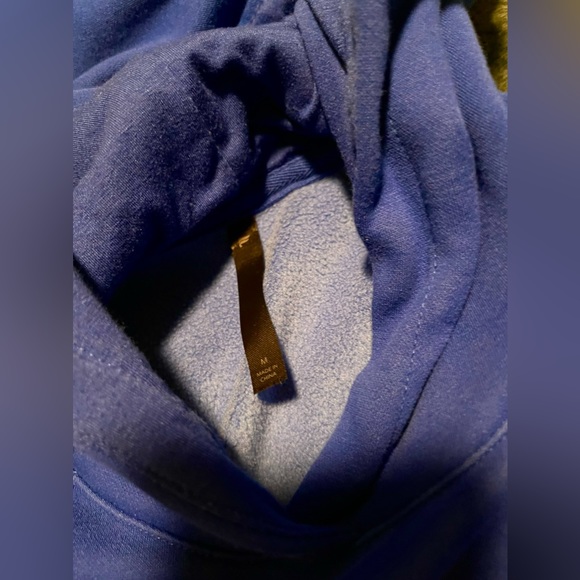 Fabletics Fleece Pullover Hoodie Sweatshirt - Blue, Medium - Picture 3 of 3